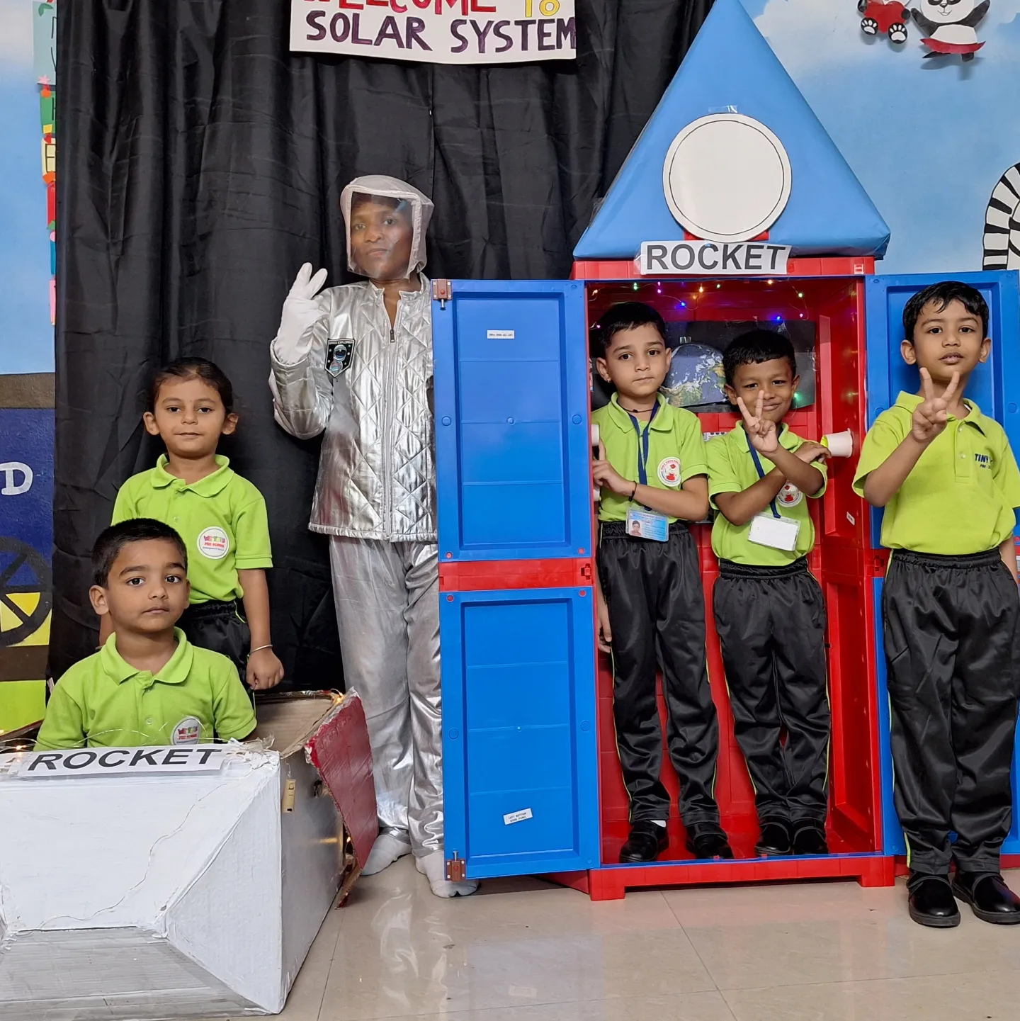 Children engaging in social activities at Tiny Tots Preschool, focusing on social skills and friendships.